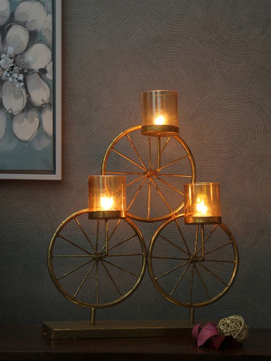 Gold-Toned Candle Holder