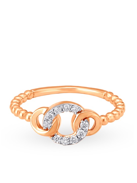 14KT Rose Gold Precious Ring with Diamonds