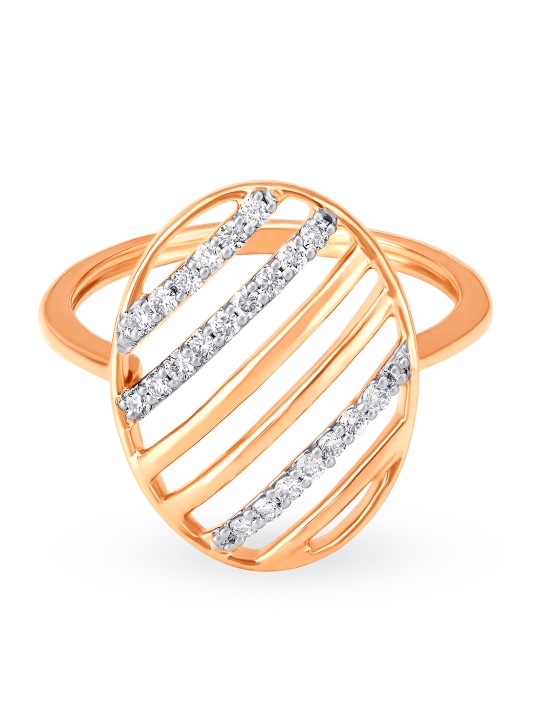 14KT Rose Gold Precious Ring with Diamonds