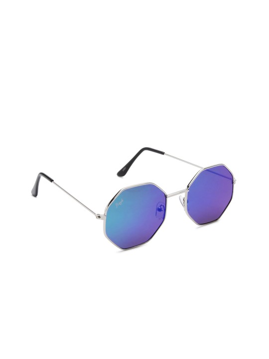 Unisex Hexagon Sunglasses 1751_SIL