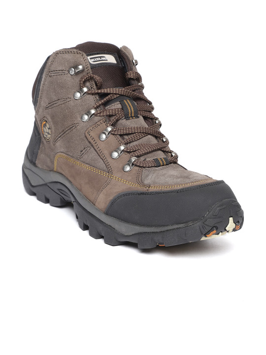 Proplanet Men Brown And Black Nubuck Leather Trekking Shoes 10