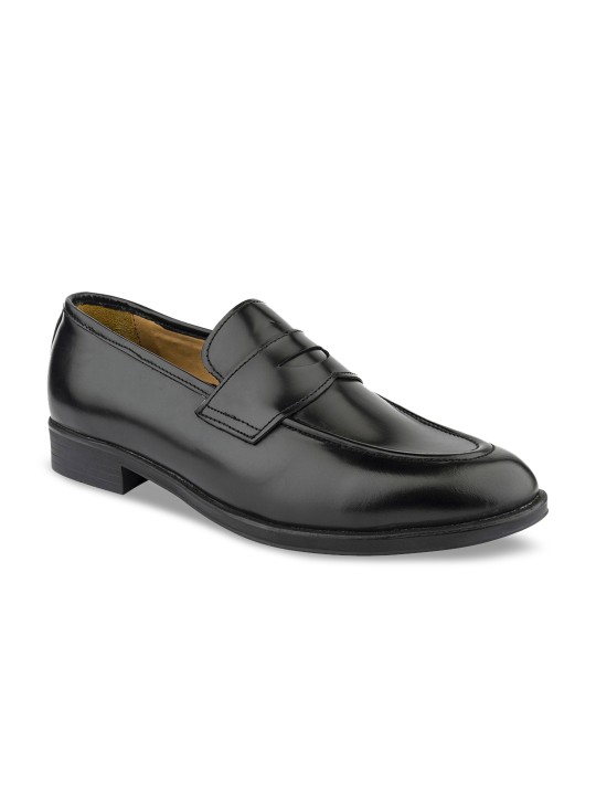 Men Black Formal Leather Loafers 6