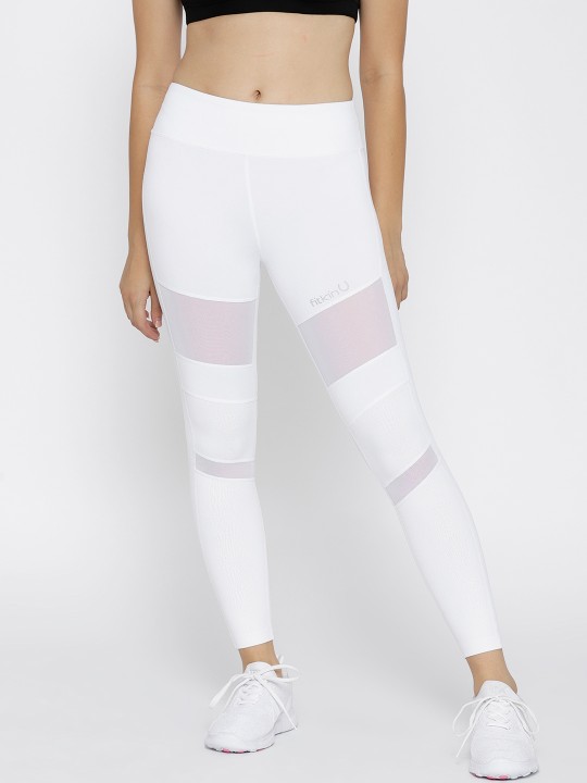 White Panelled Tights S