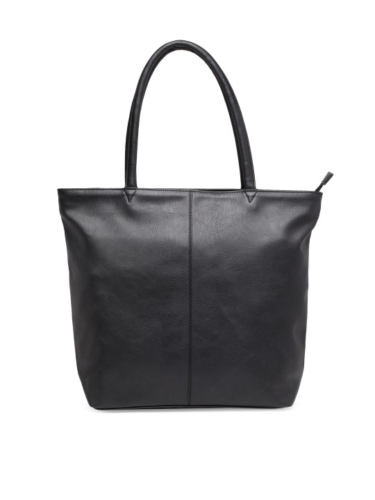 Black Textured Shoulder Bag