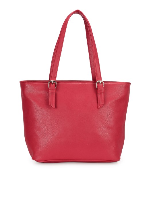 Red Solid Shoulder Bag