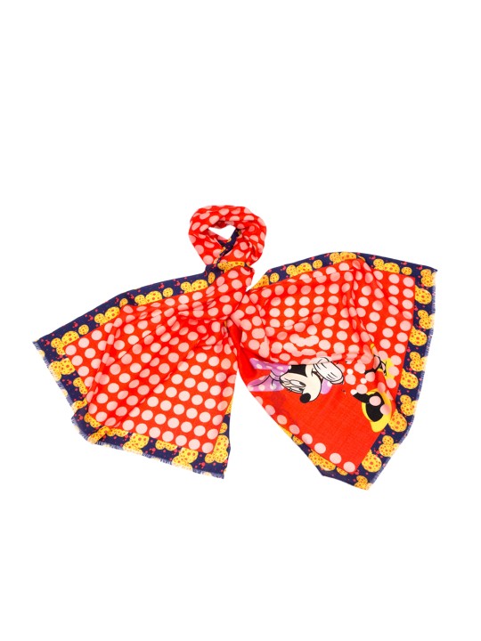 Girls Red Printed Stole