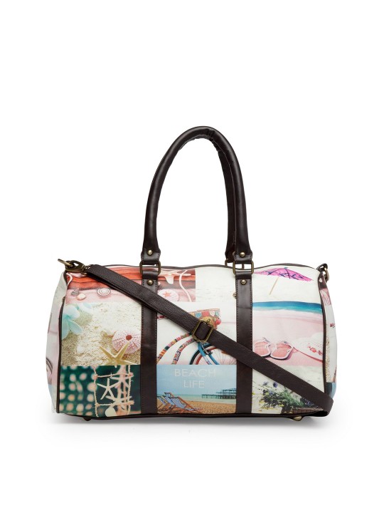 Multicoloured Printed Handheld Bag