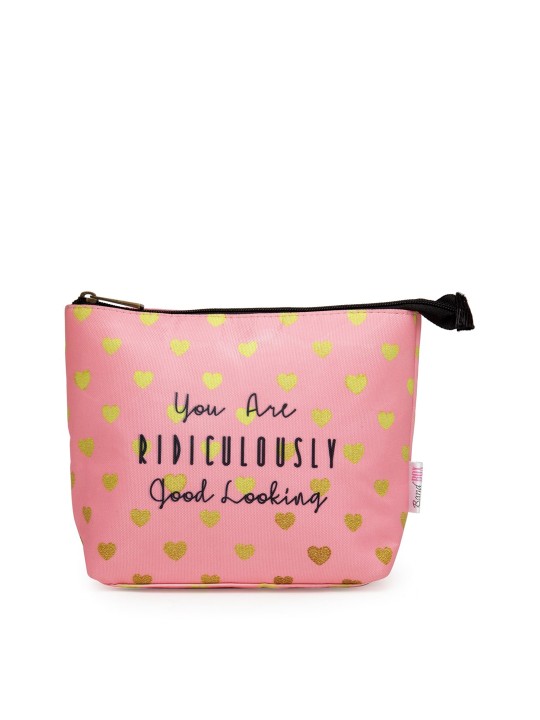 Pink & Yellow Printed Pouch