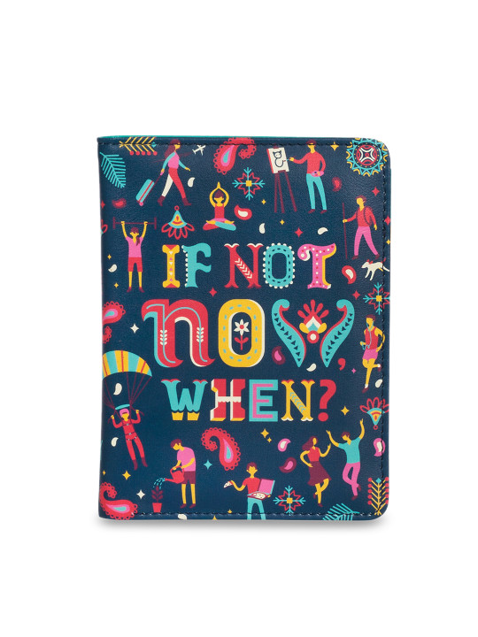 Chumbak Women Teal & Multicoloured Printed Passport Holder