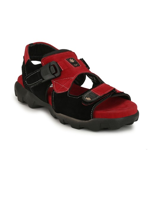 Men Red & Black Comfort Sandals 6