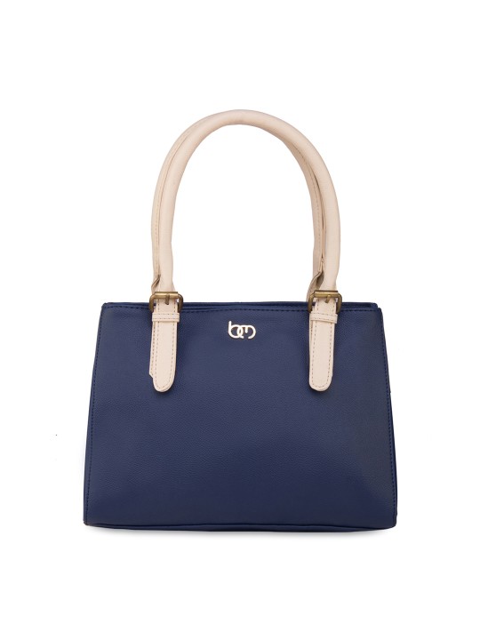Blue Textured Handheld Bag