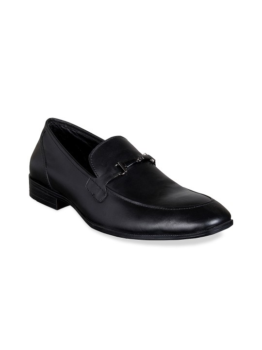 Men Black Slip On Formal Leather Shoes 6