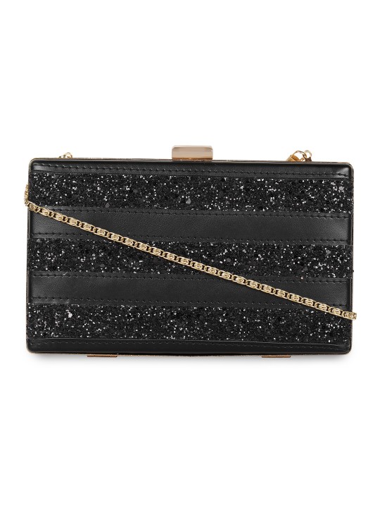 Black Embellished Clutch