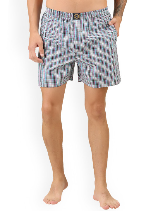 Men Blue And White Checked Boxers Jb111 L Desertcart INDIA