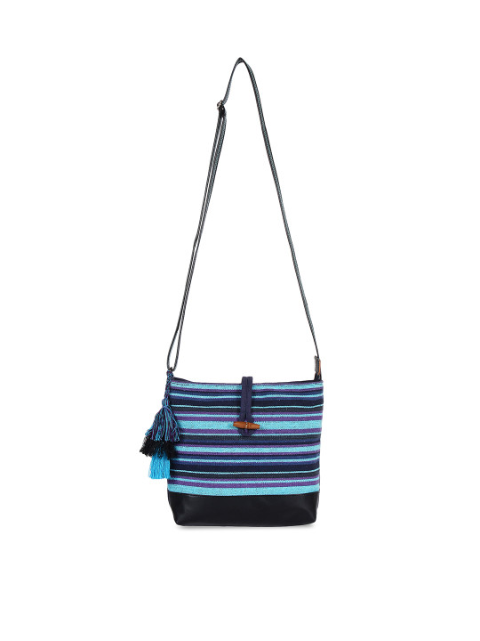 striped sling bag