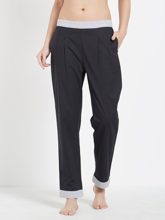 Buy Women Black Printed Lounge Pants G327B XL Online at