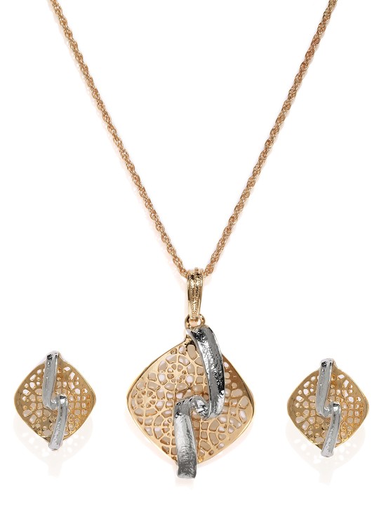 Gold-Toned Stone-Studded Jewellery Set