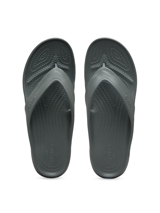 Men Grey Solid Thong Flip-Flops 7