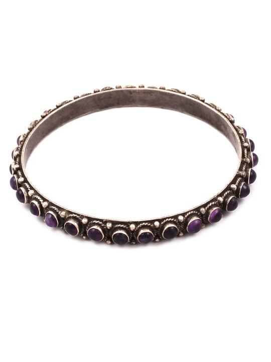 Oxidised Silver Bangle