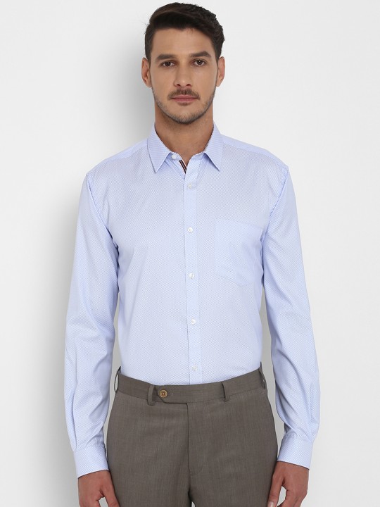 Buy Men Blue Slim Fit Formal Shirts Online - 814357