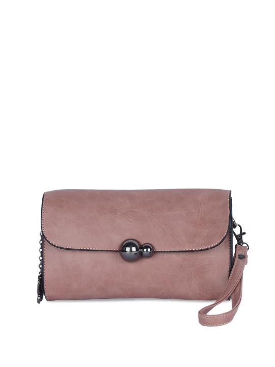 Pink Textured Clutch