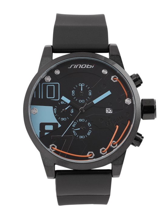 Men Black Analogue Watch 11S9728G03