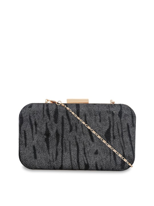 Black Textured Clutch
