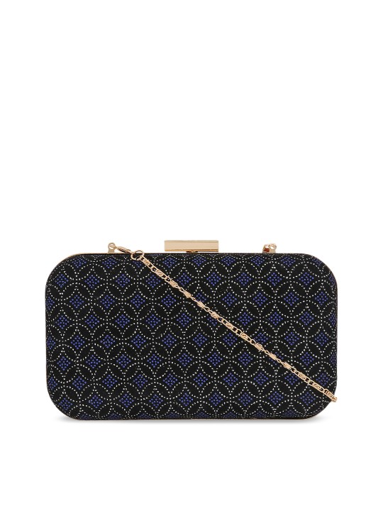 Black & Blue Embellished Clutch