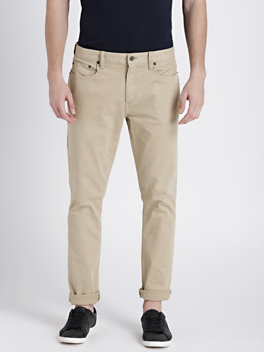 Men's Khaki Color Jeans in Skinny Fit with GapFlex Max 32X32