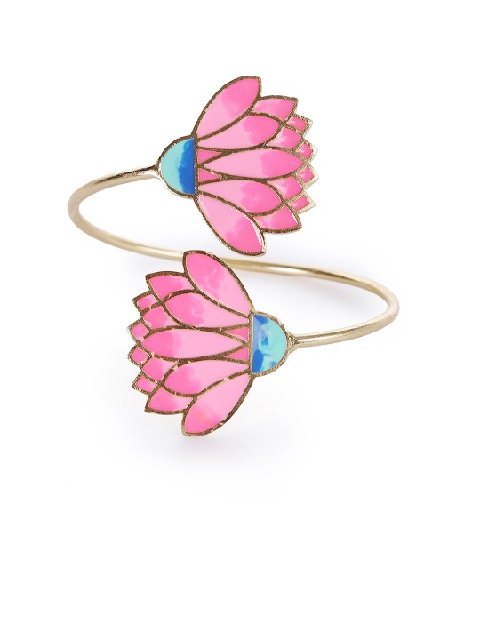 Gold-Toned Brass Gold-Plated Cuff Bracelet