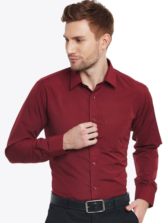 English Navy Slim Fit Cotton Formal Shirt