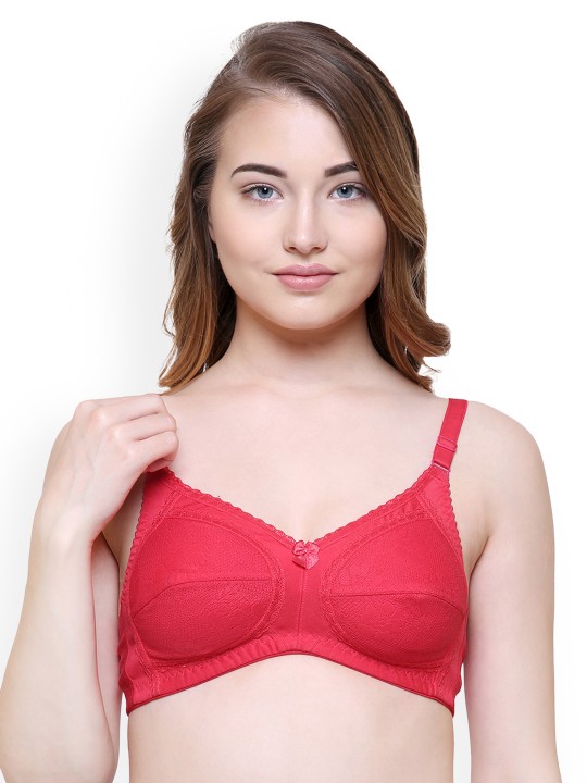 Coral Self Design Non-Wired Non Padded Minimizer Bra Owsome-Rani 32B
