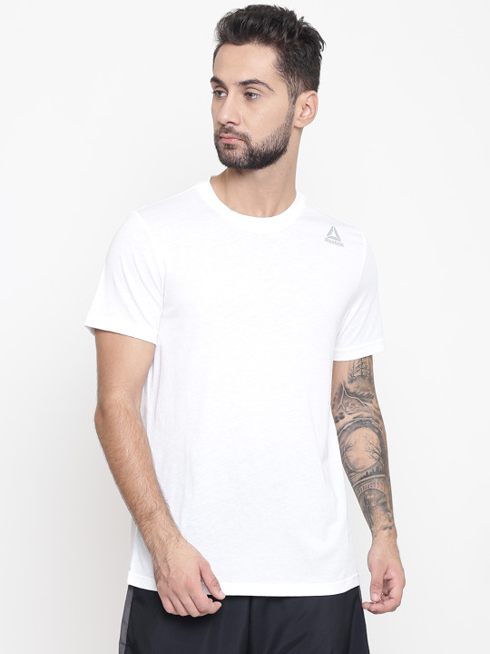 Men White Solid TE SL Classic Training T-shirt S
