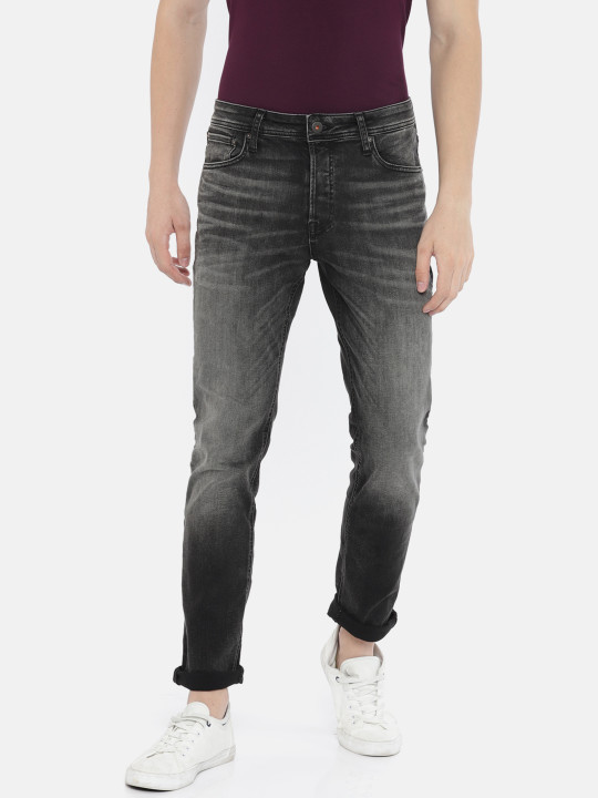 Men Black Slim Fit Mid Rise Clean Look Stretchable Jeans