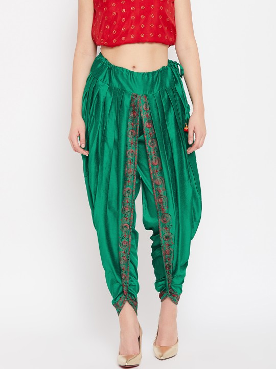 Women Green Dhoti Pants