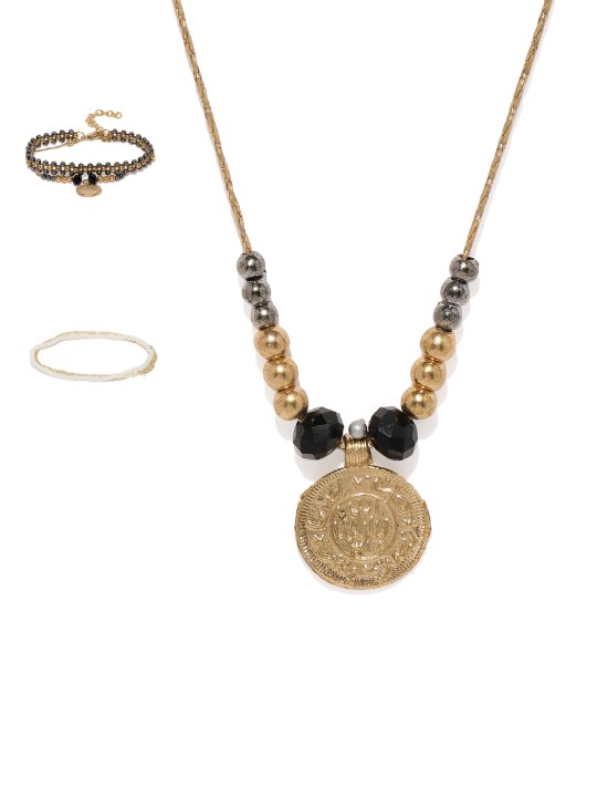 Girls Copper-Toned Jewellery Set