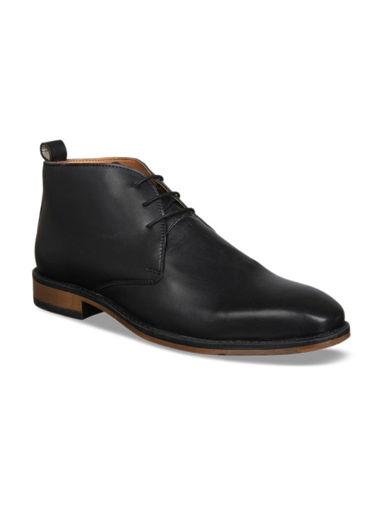 Men Black Formal Leather Derbys 6