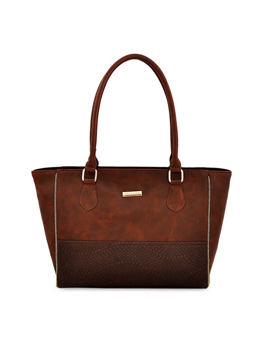 Brown Printed Shoulder Bag