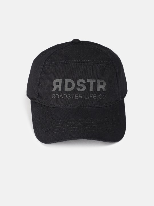 Roadster Unisex Black Printed Baseball Cap