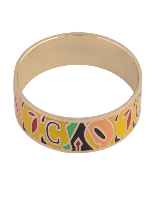 Women Multicoloured Gold-Plated Fruity Enamel Bangle