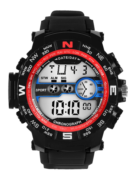 Men Black Digital Watch KNTY-DD-SW230