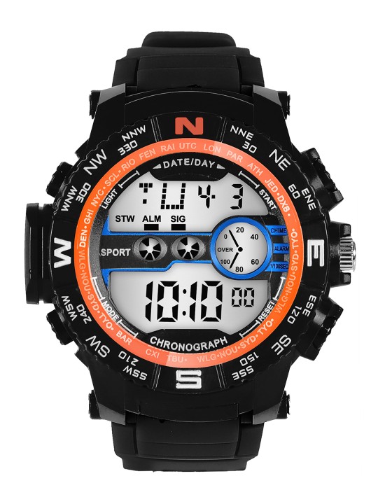 Men Black Digital Watch KNTY-DD-SW190