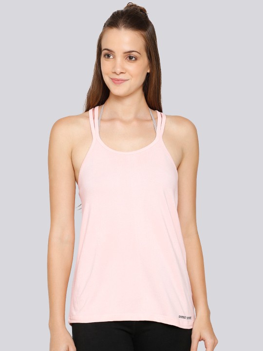 Women Pink Solid Styled Back Top XS