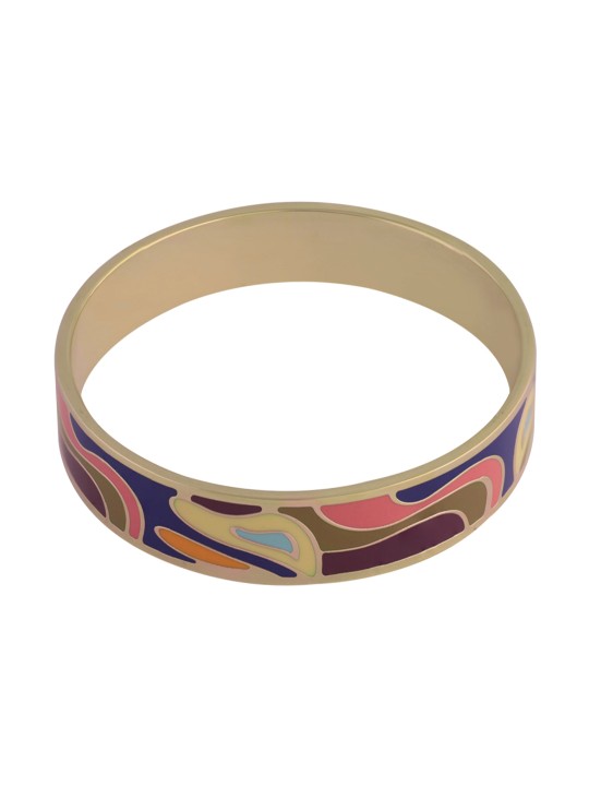 Women Gold-Plated & Multicoloured Fauna Bangle