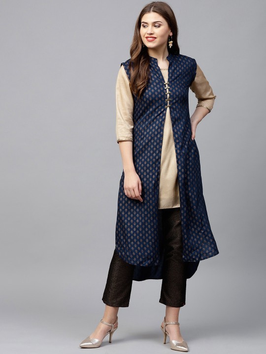 Ethnic longline jacket best sale