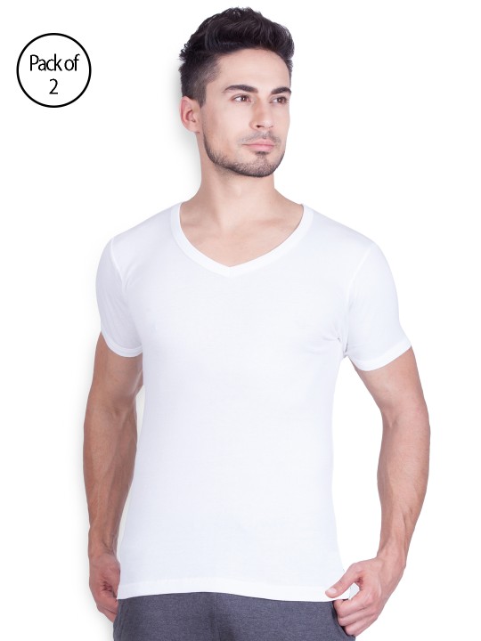 Men White Pack of 2 Sports Vests NS525 S