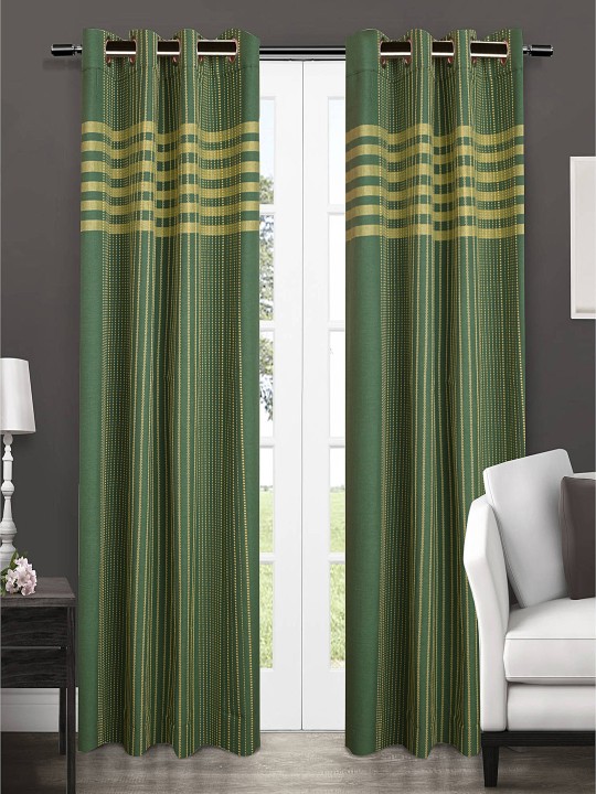 Hand Made Cotton Curtain - 9 Ft - Set of 2