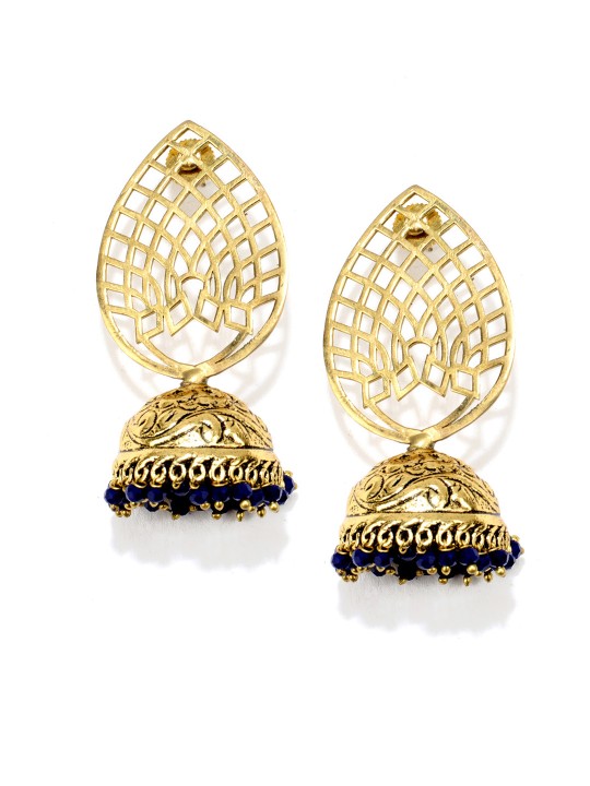 Gold-Toned Dome Shaped Jhumkas