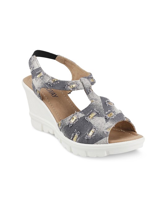 Women Black Solid Sandals 36