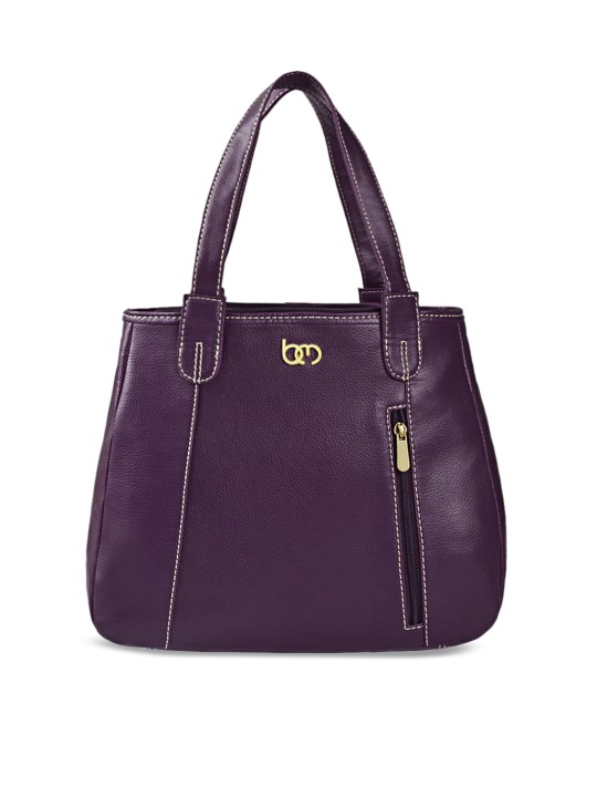 Purple Solid Shoulder Bag